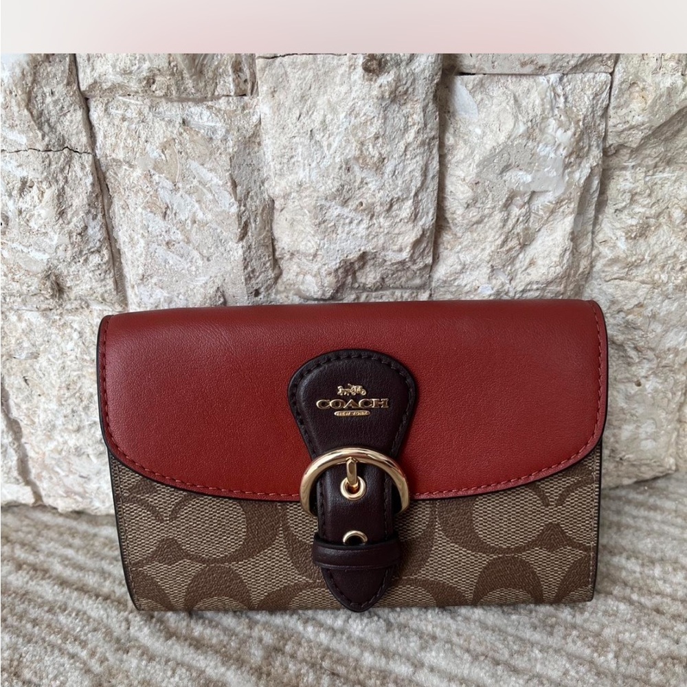 Coach Brown and Red Women's Wallet